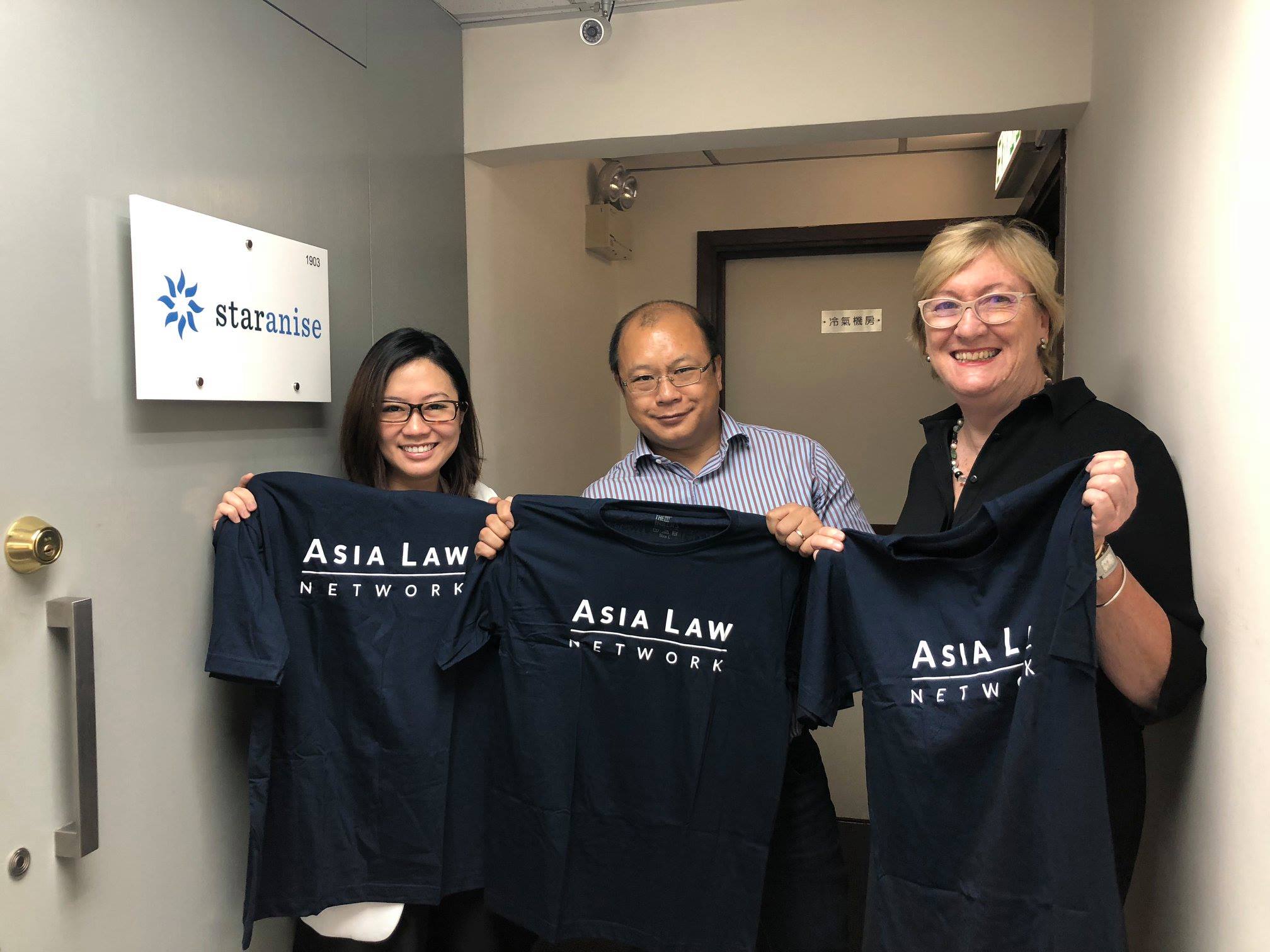 Cherilyn Tan, with Stephen Lai (Conventus Law) and Annette Bain (DLA Piper)